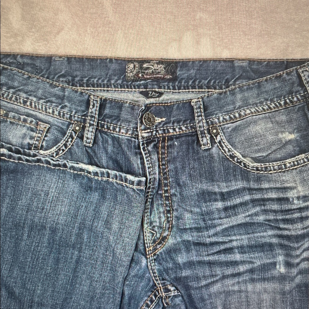 Silver Jeans Men's Faded Blue Slim Straight Denim